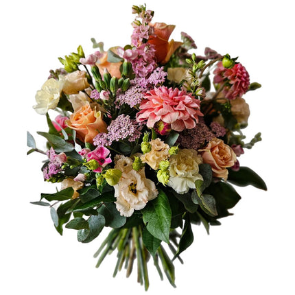 Blumenstrauss mit Dahlien und Lisianthus Zürich