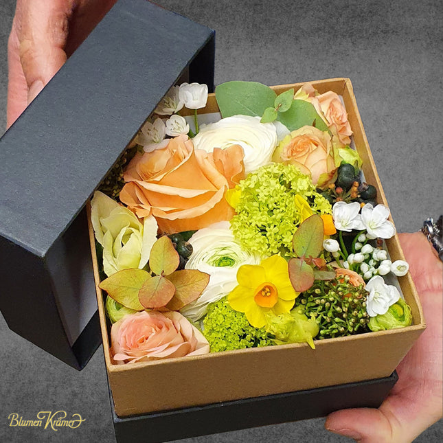 Blumenbox Gelb/Lachs