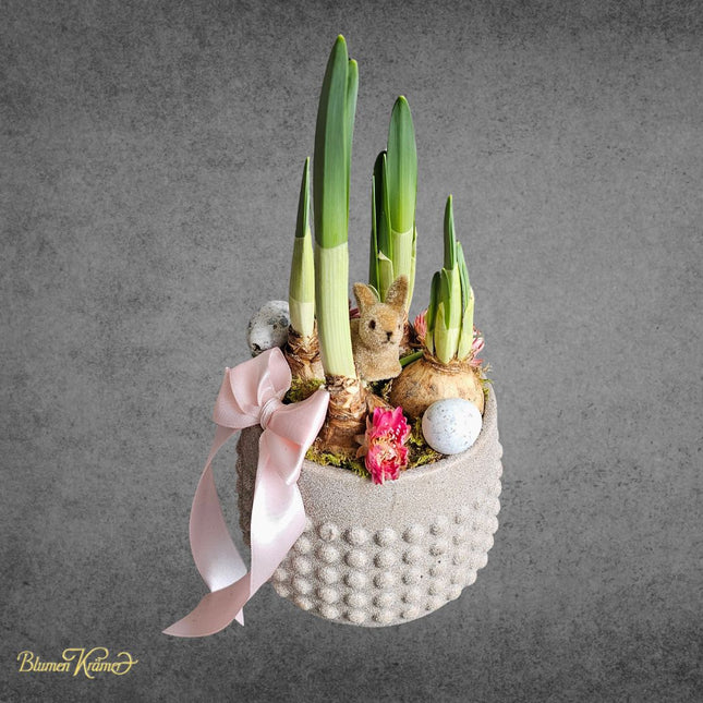Ostertöpfchen Zürich – Narzissen mit Häsli & liebevoller Deko online kaufen