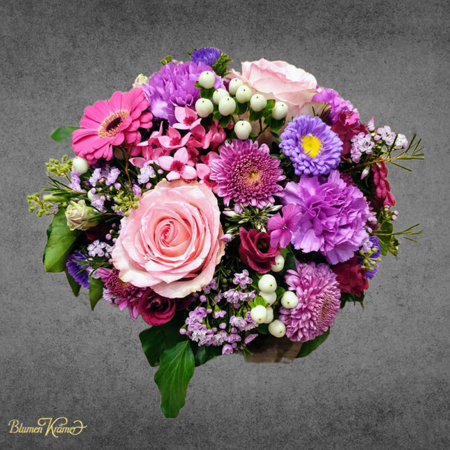 Flower basket pink/purple