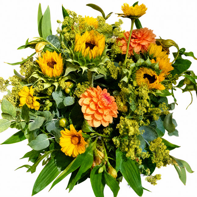 Blumenstrauss mit Sonnenblumen und Dahlien kaufen Zürich