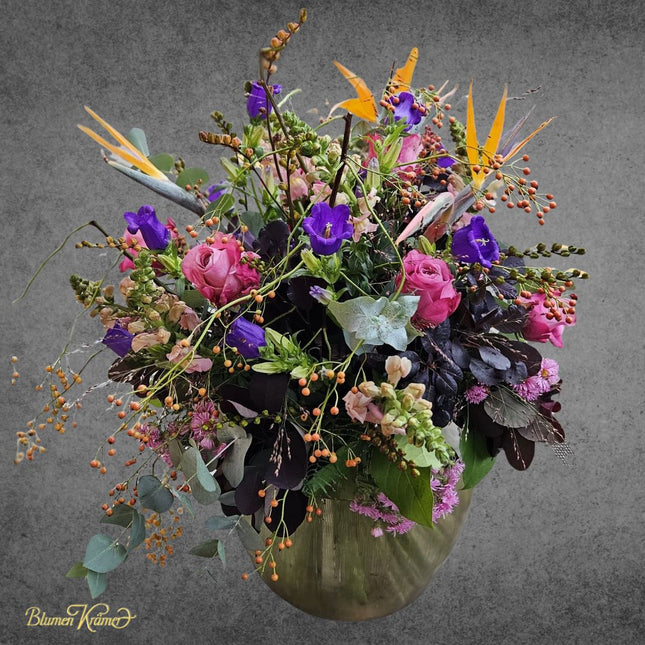 Bunter, wilder Herbstblumenstrauss mit saisonalen Blüten aus dem Blumenladen Zürich online bestellen