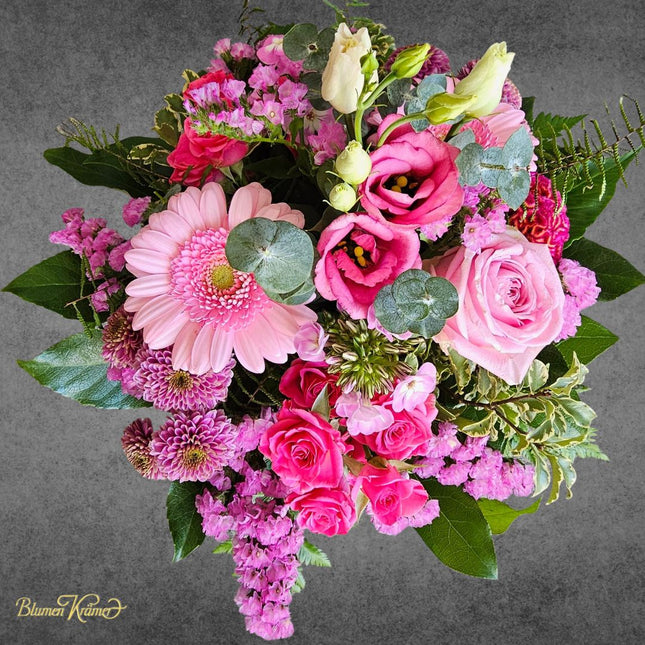 Rosa pink Blumenstrauss online bestellen frische Rosen Gerbera heute liefern