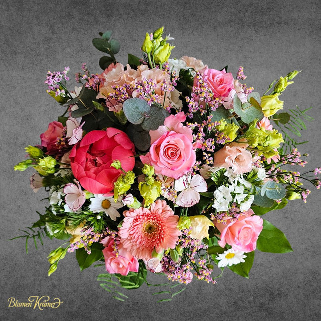 Rosa Blumenstrauss mit Rosen und Gerbera in Zürich heute liefern lassen Muttertag Geschenk online kaufen