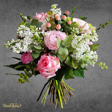 Rosa Frühlings Blumenstrauss mit Rosen online kaufen Blumenlieferung Zürich