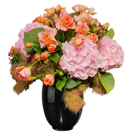 Fairy Tale Blumenstrauss mit Hortensien und Polyantharosen – romantisches Blumenarrangement in Zürich