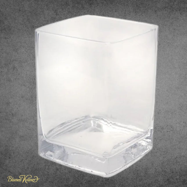 square glass vase