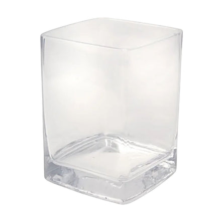 square glass vase
