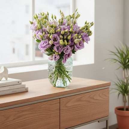 Monobouquet Lisianthus mit frischen Blüten online kaufen Zürich Blumenlieferung