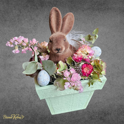 edles ostergesteck mit hase trockenblumen online kaufen ostern deko modern