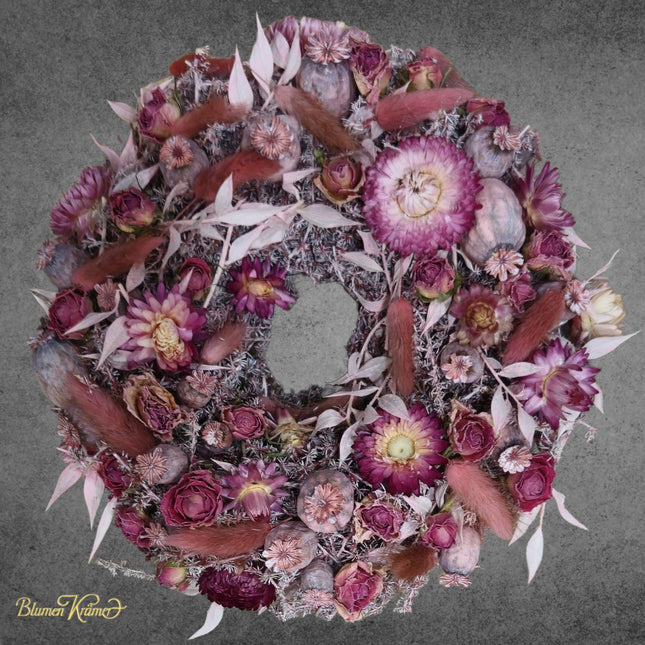 Blumen online_Trockenblumenkranz_Blumen Zürich