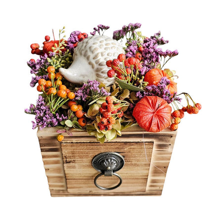 Blumenbox mit Igel und Herbstblüten Zürich