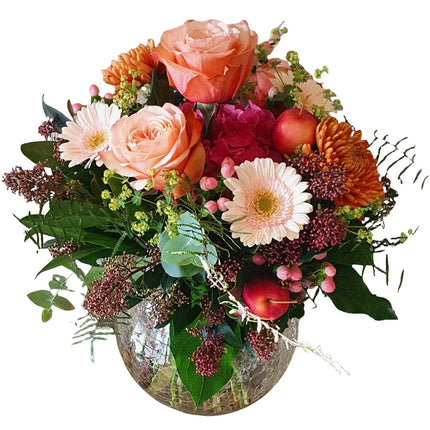 Autumn Beauty Blumenstrauss mit saisonalen Blumen in kräftigen Herbstfarben
