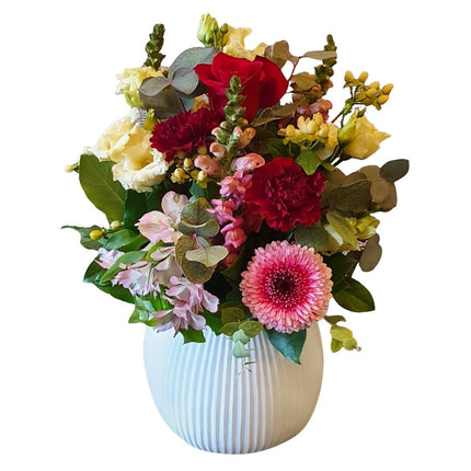 Herbstzauber Blumenstrauss mit saisonalen Blumen in warmen Herbstfarben