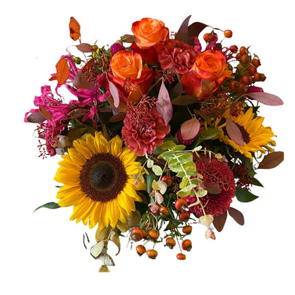 Spätsommertraum Blumenstrauss mit saisonalen Sommer und Herbstblumen